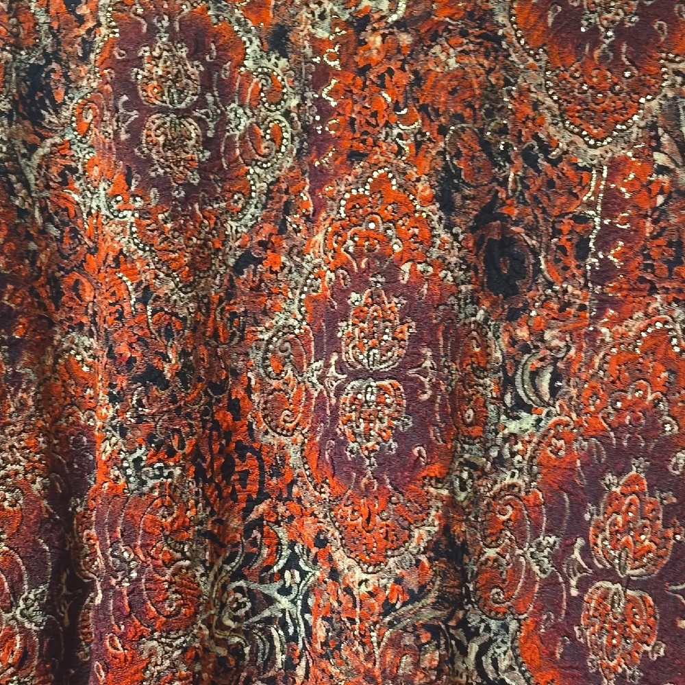 Women's Red Patterned Top - Picture 3 of 3